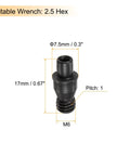 Rock Solid M6 X 17 Mm Set Screws Built Tough From 12.9 Grade Carbon Steel With Durable Black Oxide Finish Pro Grade Fasteners Shop Ready For Cnc Lathe Tool Holders And Heavy Machinery Repairs 10 Piece Pack, showing dimensions and details.