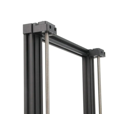 Two Pack Preassembled Adjustable Z Axis Leadscrew Top Mount Bearing Holder for Ender 3 and CR10 3D Printers installed on frame