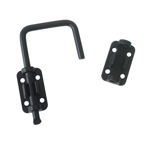 Sliding Door Loop Lock U Shaped Metal Flip Bolt Latch For Uneven Doors Small Slide Latches Hardware Matte Black Finish Easy Installation Security Latch For Home Durable Gate Lock For Interior And Exterior Use