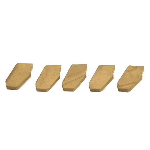 Pro Grade Lathe Tool Holder Set With 10 GTN-3 SP300 Inserts displayed in a row, showcasing precision steel grooving carbide cut off inserts.