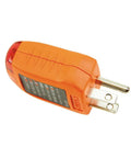RT110 No Fuss Outlet Tester for North American Outlets, Easy Wiring Status Light Sequence to Spot Faults Fast, orange receptacle