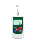 Portable Digital Force Gauge Push Pull Tester With Backlight For Accurate Compression Readings In Real Time Peak And First Peak Modes With Multi Unit Conversions Newton Kilogram Pound And Ounce 5N, white handheld device with hook