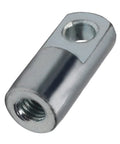 Air Cylinder Rod Clevis End Connector 28mm Length With M6x1 Female Thread For Pneumatic Systems Durable Iron Y Connector, angled view
