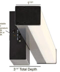 Adjustable CCT 3000K 3500K 4000K on Rectangular 24 Inch Thin Bar LED Vanity Light In Brushed Black For Over Mirror Bathrooms