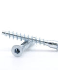 M7 X 50mm Confirmat Screws For Wood Furniture Assembly, 3.25mm Pitch, 8 TPI, Flat Head Hex Drive, Countersunk Design, Pack Of 10