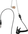 Hella Reliable Wireless Bluetooth Lapel Microphone With Integrated Push To Talk For Radios Phones And Tablets with clear earpiece