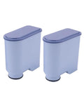 Game Changer Coffee Maker Water Filter Replacement Cartridge that softens hard tap water, pack of 2 filters in blue.