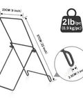 Dimensions of Solar Panel Tilt Mount Stand For Foldable Panels, 23cm x 57cm, lightweight stainless steel bracket, 2lb weight