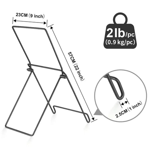 Dimensions of Solar Panel Tilt Mount Stand For Foldable Panels, 23cm x 57cm, lightweight stainless steel bracket, 2lb weight