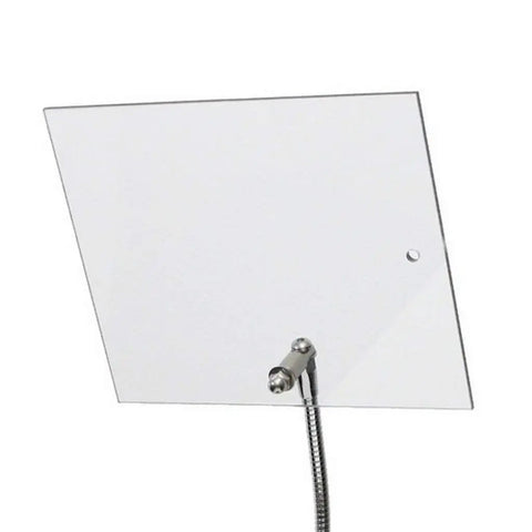 Light-Duty Flexible Gooseneck Arm Machine Guard With Table Clamp, 18 Inch Reach, Clear Polycarbonate Shield, UV Stabilized