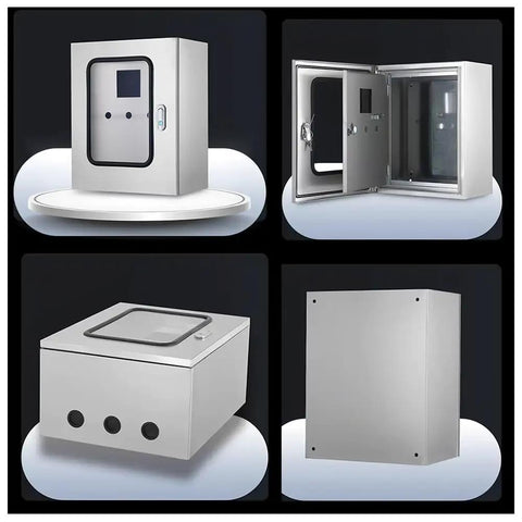 304 Stainless Steel Electrical Enclosure Junction Box With Heavy Duty Hinged Lock Indoor Outdoor Weatherproof Steel Cabinet for wiring