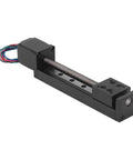 100mm Stroke Linear Slide Table With 28 Stepper Motor, Single Rail Motion Stage For X Y Z Axes in alloy, side view