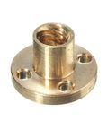 Close-up of a brass nut from the 500mm Lead Screw Kit for 3D Printers with Nuts Coupling and Ball Bearing No Fuss Easy to Install