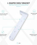 Heavy Duty L Shaped Bracket For Wall Mounted Cabinets And Floating Shelves In White Finish Steel Construction For Strong Support