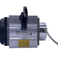 Draw Wire Length Encoder With Included Encoder, 4-20mA Output, 0-10000mm Range, Rugged Aluminum Casing, Flexible Stainless Steel Rope, Linear Motion Displacement Sensor For High Precision Position Sensing, 6mm Servo Flange Compatible, silver housing