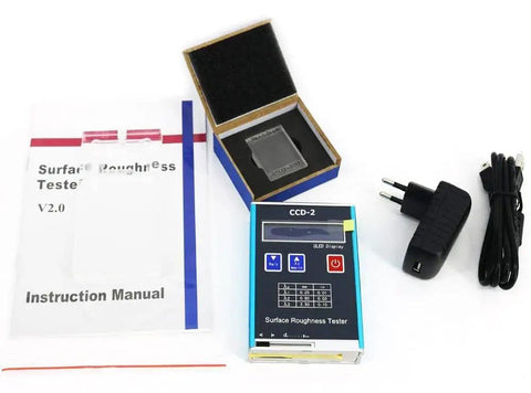 Portable Surface Roughness Tester With Backlit Digital Display For Ra Rz Rq Rt Measurements And A Handy Compact Profilometer Gauge For Precision Surfaces Surftest Style Easy To Use In Tight Spaces