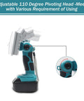 Cordless Spotlight Work Light For Makita 18V Battery with 110 Degree Pivot Head and USB Pass Through