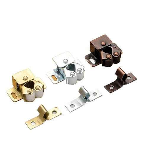 20 Pcs Metal Cabinet Latch For Wardrobe Door With Easy Install Spring Catch To Keep Kitchen Cupboards And Storage Units Locked Tight Secure And Stylishly, assorted finishes.