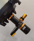 Close-up of Mono Astronomy Camera With IMX678 Sensor For Planetary Imaging And Auto Guiding attached to telescope.