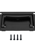 Recessed Pull Handle Set Black Zinc Alloy Flush Cabinet And Toolbox Handle 95mm by 60mm by 14mm Includes Four Stainless Steel Screws