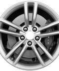 Ready To Roll OEM Silver Aluminum Wheel Rim Rebuilt For 2012 To 2016 Tesla Model S 19X8 Inches front view showing sleek design.