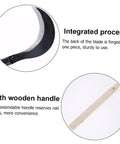 Beefy Hand Scythe With Long Handle For Easy Weeding In The Garden showing steel blade and wooden handle details