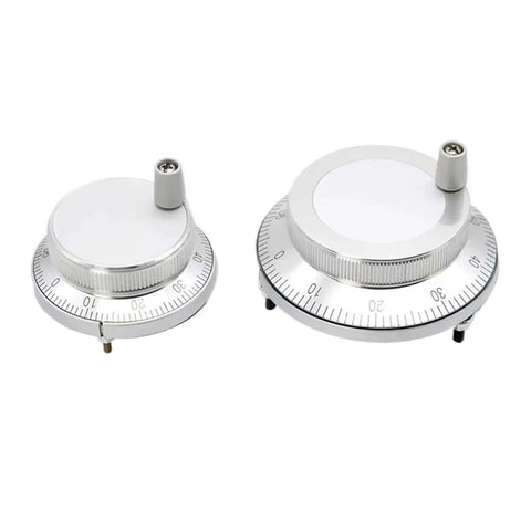 Handwheel Pulse Generator for CNC Gearheads 5V 12V 24V 6 Pin Pulse 100 25 Manual Hand Wheel Controller, two sizes, metal casing