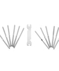 Thirteen Piece Stainless Steel Crimp Lag Screws Set With Spanner For Left And Right Handed Deck Cable Railing And Outdoor Heavy Duty Wood Fixing