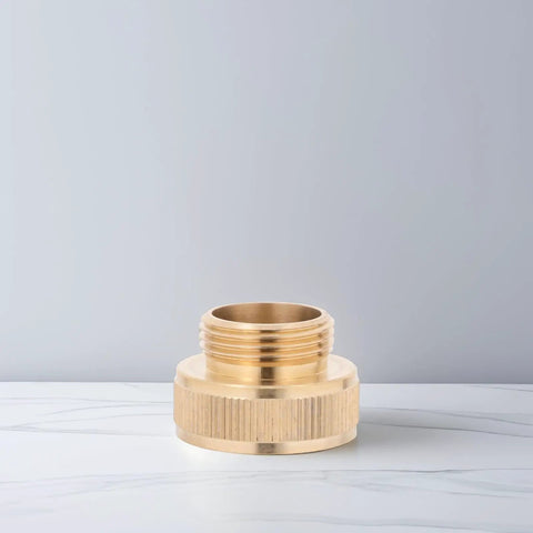 Brass Garden Hose Adapter Quick Connect Fitting Converts 1 Inch Female To 3/4 Inch Male For Irrigation Outdoor Watering And Repair Without Any Tools, brass fitting