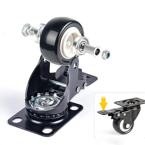 Caster wheels with robust metal mount for Garden Tool Organizer Cart With Three Tier Mobile Trolley Auto Repair Cabinet Heavy Duty Metal Tool Storage Ball Bearing Slides Thickened Turnover Shelf Garage Ready For Your Tools.