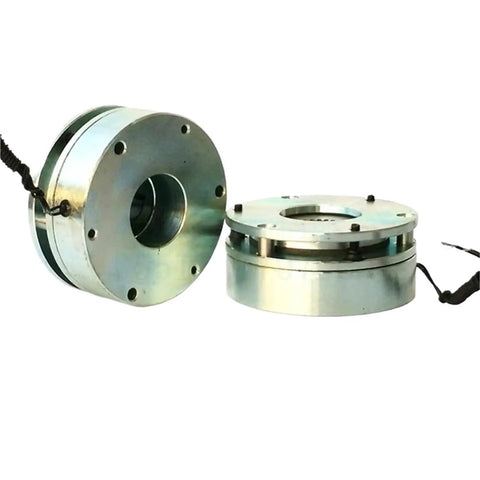 Two electromagnetic brake units CZPBXOX micro power-loss with flange mounts; metal circular housings.