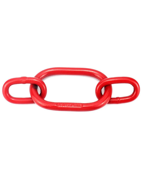 G80 Chain Sling Ring Oblong Master Link Hoist Ring for Lifting Rigging 8 Ton Capacity 17636 Lbs Red Connector