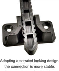 Close-up of Rock Solid Sectional Sofa Connectors Heavy Duty Couch Brackets with serrated locking design for stability.