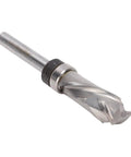 Gowenic 1 4 Inch Shank Spiral Flush Trim Router Bit With Compression Edges For Smooth CNC Woodworking showcasing fine detail and carbide tips.