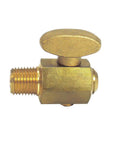 Air Brake Air Tank Drain Cock Ground Plug Shutoff Valve Quarter Inch NPT Male, brass construction, side view.