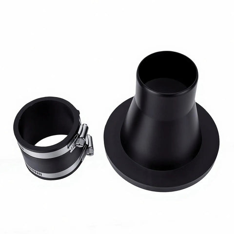Heavy Duty 2.5 Inch Dust Collection Fittings With Slick Quick Connect Coupler And Tough Steel Port Receivers Two Pack Hose Adapter Kit.