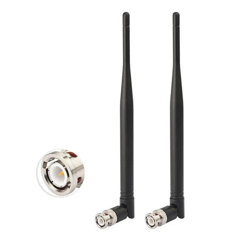 UHF Wireless Microphone Antenna 400MHz To 960MHz 3dBi Gain BNC Male Connector 2 Pack standing vertically