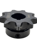 50B9 9 Tooth Roller Chain Sprocket Type B With Three Quarter Inch Bore And Five Eighth Inch Pitch Hardened 1045 Steel Rust Resistant