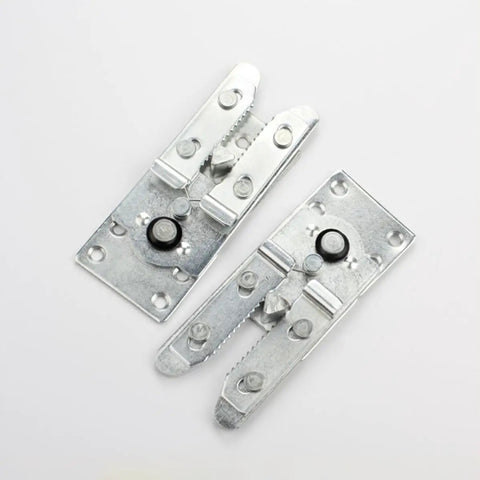 Heavy Duty Iron Sofa Connector Clamps For Beds And Sofas 4 Pack, silver adjustable furniture hardware on white background