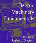 Front cover of book Electric Machinery Fundamentals, blue-purple background, third edition by Stephen J. Chapman.