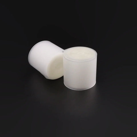 White cylindrical bike tire liners for mountain bicycles, part of Heavy Duty Bike Tire Liner Inner Tubes 2 Pack.