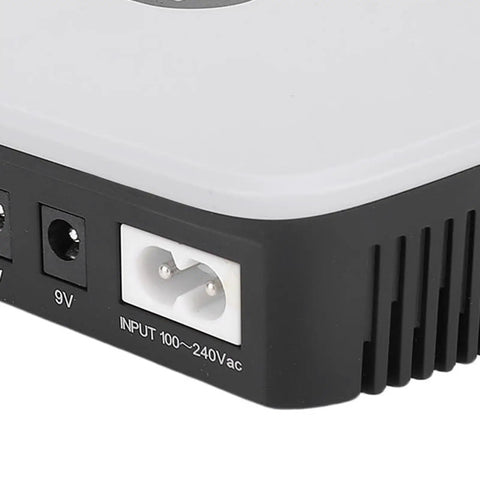 Slick 8800 Mah Ups Power Supply With Bright Lcd Screen And Smart Voltage Tuning power input/output ports view.