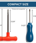 Heavy Duty Wedge Bradawl And Gimlet Set Featuring Killer Contoured Grips; compact size shown with ergonomic handles.