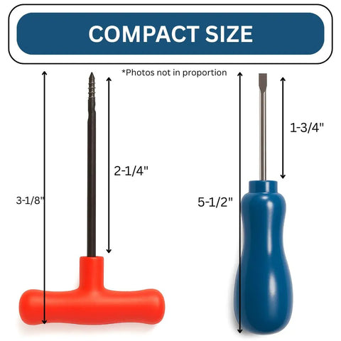 Heavy Duty Wedge Bradawl And Gimlet Set Featuring Killer Contoured Grips; compact size shown with ergonomic handles.