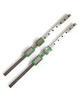 Pro Grade Linear Rail Kit with Sliding Carriage Block MGN15, adjustable 100 to 800mm length, shown in hardened steel