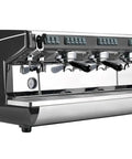 Appia II Volumetric 3 Group Espresso Machine MAPPIA5VOL03ND001, black, 15-liter boiler, for cafes and home, side view