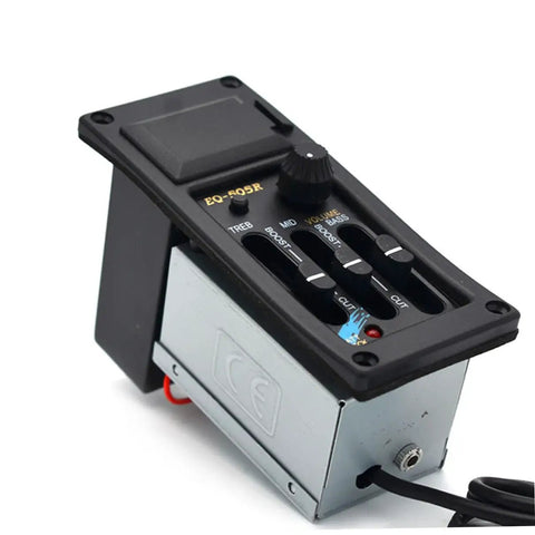 Acoustic Guitar Pickup With 3 Band EQ 505R Preamp And Piezo Transducer Black Folk Guitar Pickup Easy Install Plug And Play