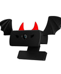 Heavy Duty 1080P Webcam With Crisp Stereo Mic full hd gaming streamer rig with bat wings and horns for USB PC setup.