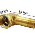 Brass Swivel Elbow Connector For Garden Hose Reels, 3/4 GHT Female To 1/2 NPT Male, Replacement Part, Durable Rust Resistant Brass, Universal Fit For Most Reels, Easy Install, Leak Free Sealing, brass hose fitting