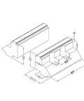 4.53 Inch CNC Self Centering Vise For Pro Grade Precision Machining, Beefy 1440 Kg Clamping Power, 70 Nm Torque, High Accuracy Milling And Woodworking Jig For Perfect Alignment Every Time, technical drawing with dimensions